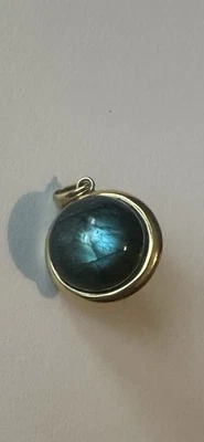 10k Gold Onyx And Labradorite Sphere Pendant - Image 1 of 4