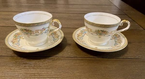 Aynsley Henley Fine English Bone China 2 Tassen, 2 Untertassen - Bild 1 von 3