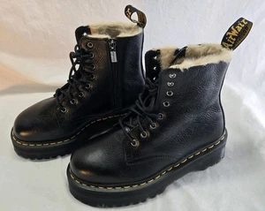 *Dr. Martens Jadon FL Kunstfell gefütterte Plateau Stiefel Damen 9 / Herren 8 Neu - Bild 1 von 8