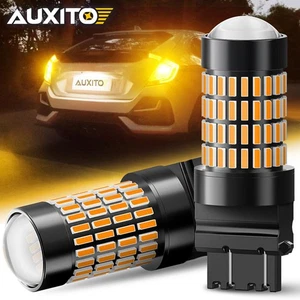 2X AUXITO 3157 3156 Amber yellow LED Turn Signal Parking Light Bulb Error Free - Picture 1 of 13