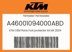 KTM Genuine Fork Protector Kit Mx 2024 - A46001094000Abd - Picture 1 of 1