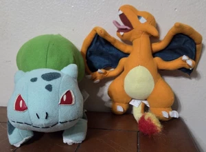 Set of 2 1999 Vintage Nintendo Play by Play Pokemon Bulbasaur & Charizard READ - Picture 1 of 13