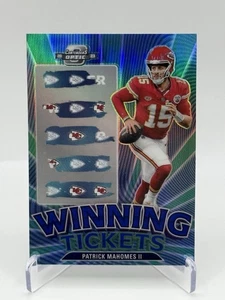 Panini Contenders Optic 2023 - Boleto ganador Patrick Mahomes II Blue Prizm/99 - Imagen 1 de 2