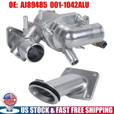 AJ89485 For Jaguar S-Type XJ8 XJR 4.2L 2003-2005 Aluminum Thermostat Housing - Image 1 of 4