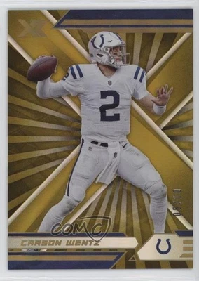 2021 Panini XR Gold /10 Carson Wentz #42 - Image 1 of 2