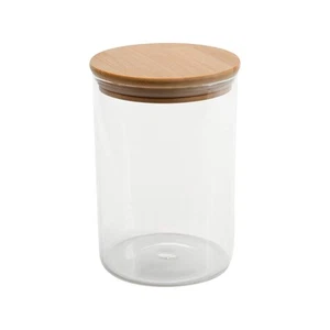 Round Glass Jar | 1 Liter | Airtight Seal Lid | Wide Mouth | Food Storage Can... - Picture 1 of 5