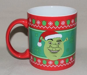 Taza de Navidad Dreamworks Animation Shrek cerámica 20 OZ roja verde - Imagen 1 de 6