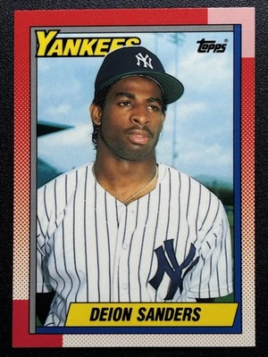 1990 Topps Tiffany #61 Deion Sanders RC New York Yankees Foto 1 de 2