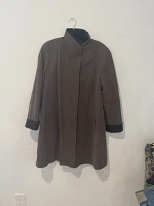 Gallery Dark Brown Trench Coat With Removable Lining Size Medium - Picture 1 of 9