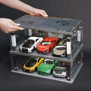 Diorama 1/24 Scale Car Garage LED Lighting Parking Lot Scene Display Model Toy - Picture 1 of 20