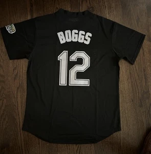 Wade Boggs Tampa Bay Devil Rays XL Men Adult Jersey Baseball New HOF #12 Black - Picture 1 of 5