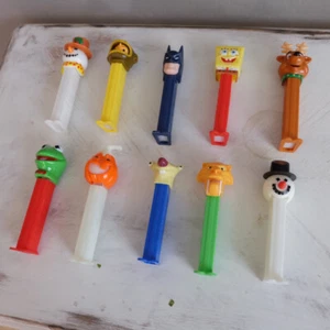 Lot of 10 Pez Dispensers Various – Batman, Spongebob, Ice Age, Kermit - Picture 1 of 13