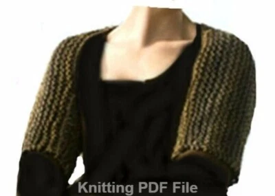 Outlander Inspired Claire's Shrug & Fingerless Gloves 2 Knitting Patterns Set - Image 1 of 4