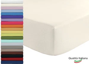 Lenzuolo Sotto Singolo con Angoli Elastici in cotone cm 90x200 h 25 Vari Colori - Imagen 1 de 22