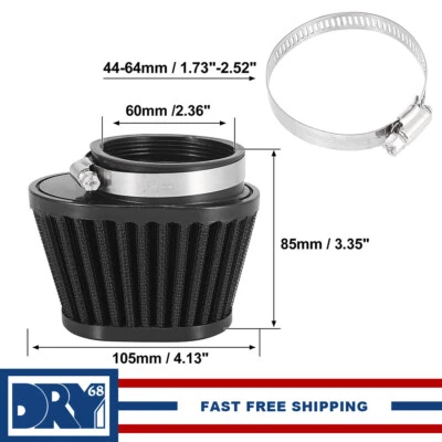 60mm/2.36in Air Filter Pod Cleaner For Bike Dirt ATV Quad Pit Motorcycle - Image 1 of 4