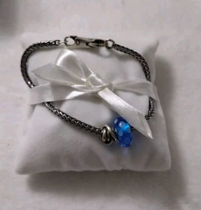 TROLLBEADS STERLING SILVER CHARM'S BRACELET LOBSTER CLAW CLASP Two Charms  - Picture 1 of 5