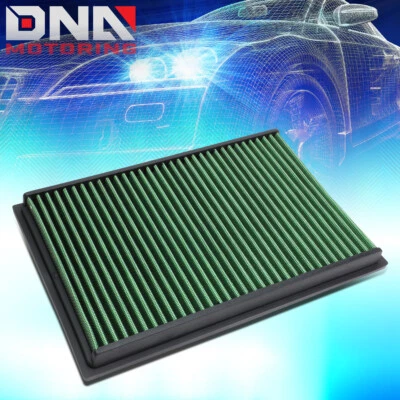 FOR 2000-2011 VW SURAN/GOLF/CANDY/POLO 1.4L 1.6L GREEN WASHABLE AIR FILTER PANEL - Image 1 of 4