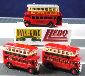 3 x LLEDO DAYS GONE Die-cast AEC AUTOBÚS de dos pisos en TRANSPORTE GENERAL Y LONDRES - Imagen 1 de 23