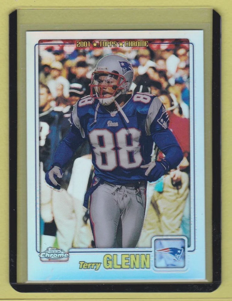 2001 Topps Chrome Football Refractor Terry Glenn Patriots #153/999 - Image 1 of 1