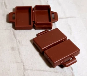 LEGO Briefcase set Brown Leather Bag OFFICE Gear CEO COO Work Gear Lot of 2 - Picture 1 of 1