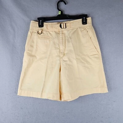 Pantalones Cortos Liz Claiborn Lizsport Mujer Talla 8 Amarillo Retro Cinturón Oculto Chic Preppy Foto 1 de 4