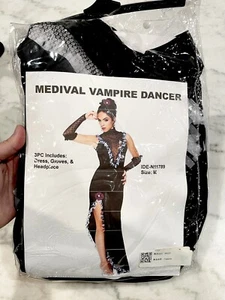 Women’s Vampire Costume, Gothic Halloween size Medium Medieval Dancer - Picture 1 of 1
