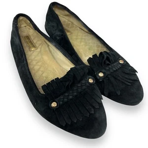 Birdies Wesley Loafer Wildleder flache Damen 6,5 schwarz bequem Freizeit adrett - Bild 1 von 9
