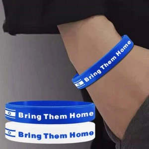 Israel National Flag Wristband Silicone Bracelet - your - support Show 2024 F1E3 - Picture 1 of 13