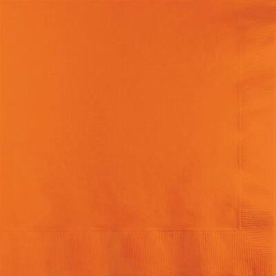 CREATIVE CONVERTING Orange 3-Ply Dinner Paper Napkins 25 Per Pack Tableware Decorations Supplies