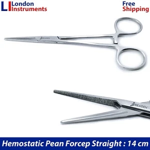 Hemostatic Pean Locking Forcep Straight 14cm Nursing Suture Surgical Instruments - Picture 1 of 5