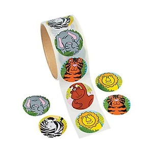 Stickers Zoo Animal Lion Tiger Zebra Jungle Safari Pack of 50 Free Postage - Picture 1 of 3