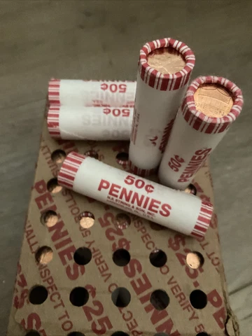 2017 P Lincoln Shield Penny Roll Brilliant Uncirculated (BU) Lot Of 2 Rolls Cover