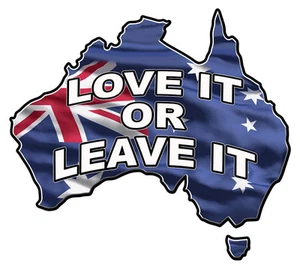 4X LOVE IT OR LEAVE IT WAVE AUSTRALIA DECAL Size 50mm by 45 mm gloss laminated - Picture 1 of 1