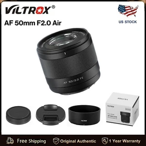 VILTROX 50mm F2.0 E-Mount Lens for Sony A7C A7ll A7RlI A7SIII A7III A7RIII A7IV - Picture 1 of 12