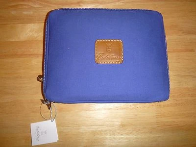 Brand New With Tags Calabrese Lapis Blue Canvas iPad Case - Image 1 of 4