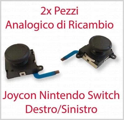 2x Pezzi Ricambio Stick Joy Con Analogico 3d Nintendo Switch Joycon Controller