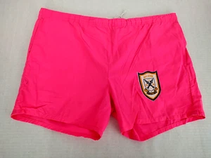 Vintage 80s Chalk Line Neon Pink Shorts Sz Med 100% Nylon USA Pockets Coach Rare - Picture 1 of 13