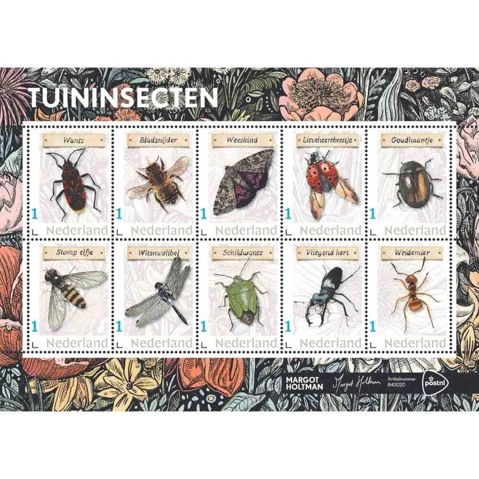 Netherlands 2024 Gardeninsects   butterfly  Dragonfly     mnh G - Image 1 of 1