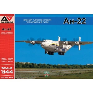 Antonov An-22 Antei Heavy Turbohélice Carga Modelo Avión Kit Escala 1:144 AA4401 - Imagen 1 de 24
