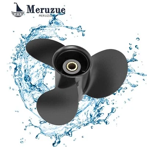 9.25 x 10 Boat Propeller 48-897752A11 for Mercury Engine 9.9-20HP Aluminue 14t - Picture 1 of 6
