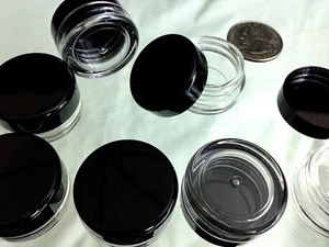 Frascos cosméticos vacíos recipientes de belleza bálsamo labial hágalo usted mismo 3 gramos ml tapas negras (50) 5030 - Imagen 1 de 12