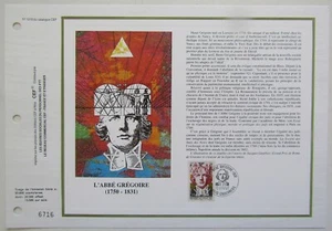 Feuillet CEF 1er jour 1015 1990 L'Abbé Grégoire Religieux - Bild 1 von 1