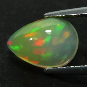 2.65Cts Natural Earth Mined Color Play Opal Ethiopian Pear Cabochon Gem REF VOD - Picture 1 of 5