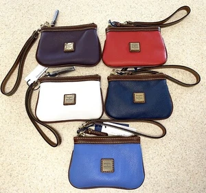 DOONEY & BOURKE Pebble Grain Leather Medium Wristlet, Pick Your Color NEW!!  - Picture 1 of 13