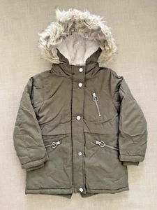 "Kids Toddler Girl Winter Coat Warm Hooded Faux Fur Jacket Size 3-4 Years" - Picture 1 of 3