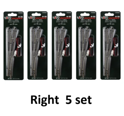 Kato 20-203 N Scale Unitrack  Electric Turnout #6 Right Hand R718-15 5set New - Image 1 of 4