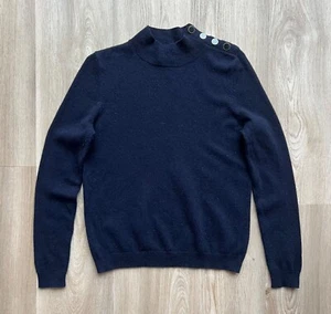 La Maille Sezane Wool Cashmere Sweater Navy Blue - Picture 1 of 12