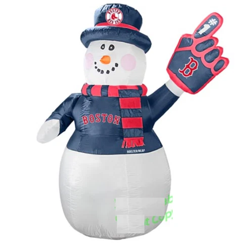 7' Air Blown Self-Inflatable LED Lighted MLB Boston Red Soxs Snowman Cover