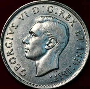 1938 Canada One Dollar Silver Foreign Coin - Picture 1 of 2