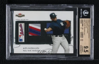 2004 Fleer Patchworks Licensed Apparel 50 /50 Alex Rodriguez BGS 9.5 Patch - Image 1 of 2